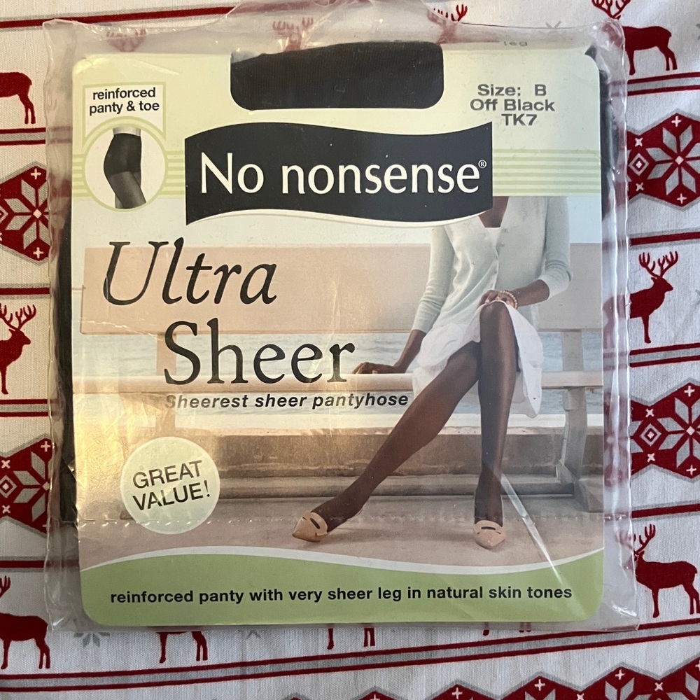 Sz.-B No Nonsense Ultra Sheer Pantyhose - Off Black